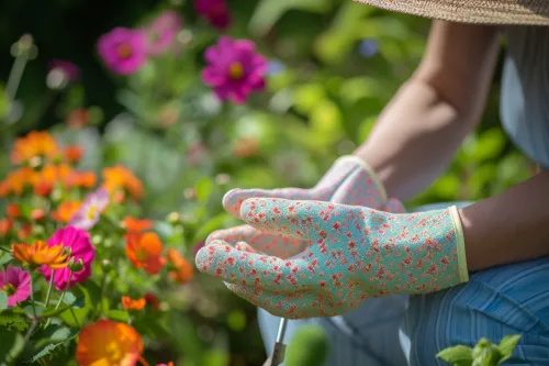 Gants de jardinage design : Protection indispensable des mains.